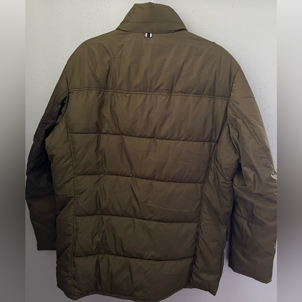 Hugo Boss Men's padded Water-Repellent Field Jacket in Olive Green Size 44R New - Picture 2 of 7